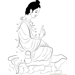 Buddha Purnima Celebration Dot to Dot Worksheet