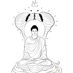 Buddha Spirituality Dot to Dot Worksheet