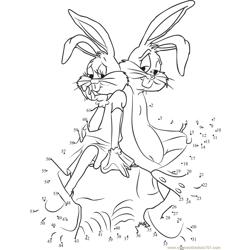 Saddness Of Bugs Bunny Dot to Dot Worksheet