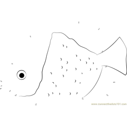Aquarium Fish Dot to Dot Worksheet