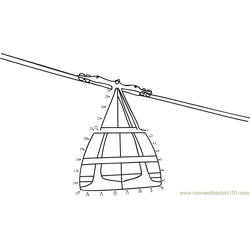 Cable car on Ropeway Dot to Dot Worksheet