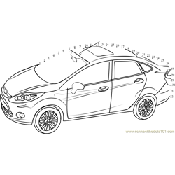 Ford Fiesta Car Dot to Dot Worksheet