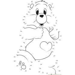 Special Care Bear Dot to Dot Worksheet