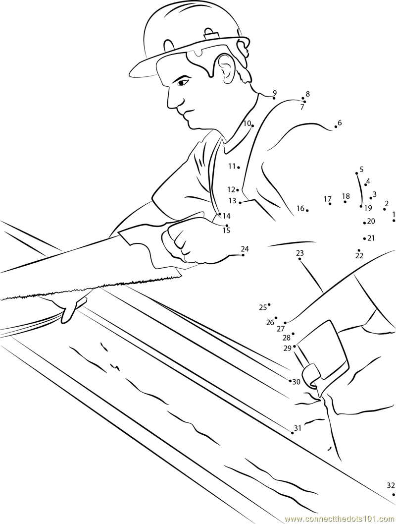 Carpenter Working on Wood