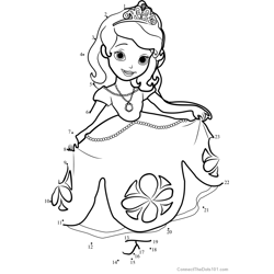 Princess Sofia Dot to Dot Worksheet