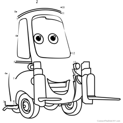 Guido from Cars 3 Dot to Dot Worksheet