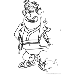 Sid from Flushed Away Dot to Dot Worksheet