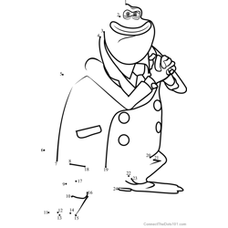The Toad from Flushed Away Dot to Dot Worksheet