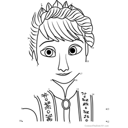 Queen of Arendelle Frozen Dot to Dot Worksheet