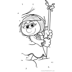 Smurfwillow from Smurfs - The Lost Village Dot to Dot Worksheet