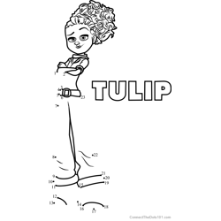 Tulip Storks Dot to Dot Worksheet