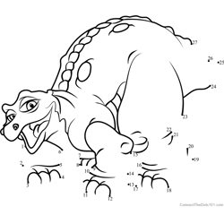 Spike from The Land Before Time Dot to Dot Worksheet