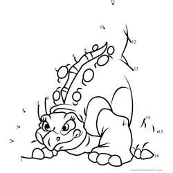 Tippy from The Land Before Time Dot to Dot Worksheet