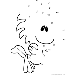 Woodstock from The Peanuts Movie Dot to Dot Worksheet