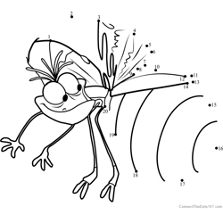 Ray the Firefly Dot to Dot Worksheet