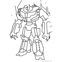 Grimlock from Transformers Dot to Dot Worksheet