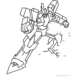 Megatronus from Transformers Dot to Dot Worksheet