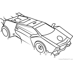 Sideswipe Disguised from Transformers Dot to Dot Worksheet
