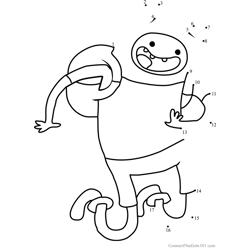 Adventure Time Finn Dot to Dot Worksheet