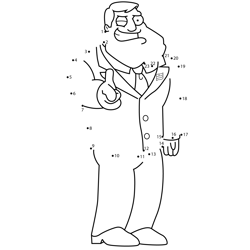 Stan Smith Pointing At You American Dad! Dot to Dot Worksheet