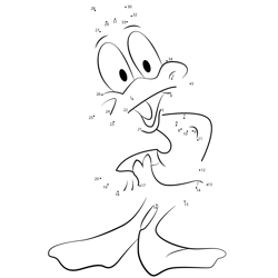 Plucky Duck Animaniacs Dot to Dot Worksheet