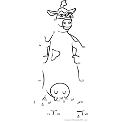 Bessy from Back at the Barnyard Dot to Dot Worksheet