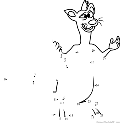 Freddy from Back at the Barnyard Dot to Dot Worksheet