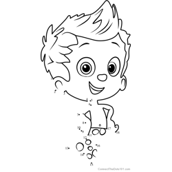 Gil from Bubble Guppies Dot to Dot Worksheet