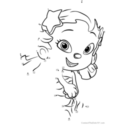 Oona from Bubble Guppies Dot to Dot Worksheet