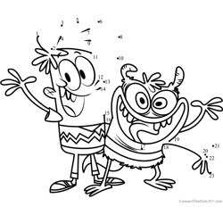 Bunsen and Mikey Dot to Dot Worksheet