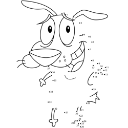 Courage Courage the Cowardly Dog Dot to Dot Worksheet