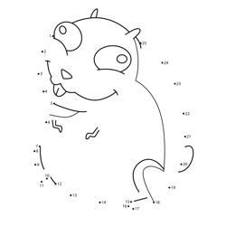 Hamster Courage the Cowardly Dog Dot to Dot Worksheet