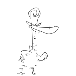 Le Quack Courage the Cowardly Dog Dot to Dot Worksheet