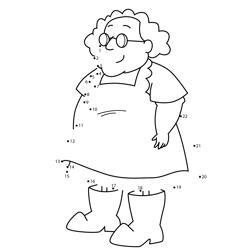 Muriel Bagge Courage the Cowardly Dog Dot to Dot Worksheet