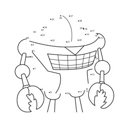 Robot Randy Courage the Cowardly Dog Dot to Dot Worksheet