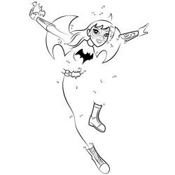 Batgirl DC Super Hero Girls Dot to Dot Worksheet
