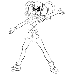 Harley Quinn DC Super Hero Girls Dot to Dot Worksheet