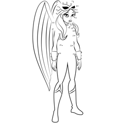 Hawkgirl DC Super Hero Girls Dot to Dot Worksheet