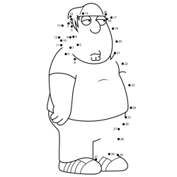 Chris Griffin Family Guy Dot to Dot Worksheet
