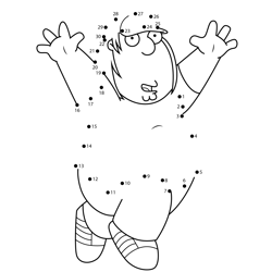 Chris Griffin Happy Family Guy Dot to Dot Worksheet