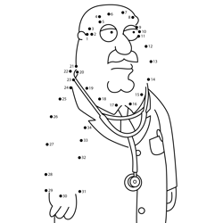 Dr. Hartman Family Guy Dot to Dot Worksheet