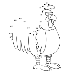 Giant Chicken Family Guy Dot to Dot Worksheet