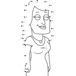 Ida Davis Family Guy Dot to Dot Worksheet