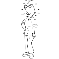 Lois Griffin Family Guy Dot to Dot Worksheet