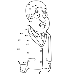 Tom Tucker Family Guy Dot to Dot Worksheet