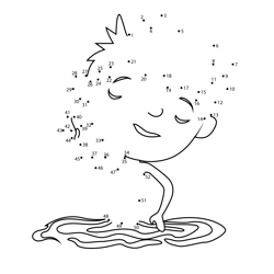 Justin Play In The Water Justin Time Dot to Dot Worksheet