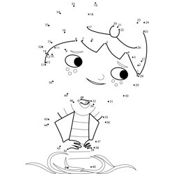 Olive In The Water Justin Time Dot to Dot Worksheet