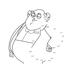 Brian the Delivery Man Mr. Bean Dot to Dot Worksheet
