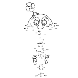 Mime Mr. Bean Dot to Dot Worksheet