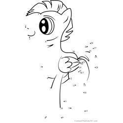 8-bit My Little Pony Dot to Dot Worksheet